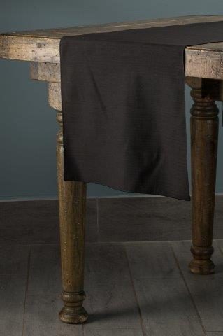 Shantung Black table runner